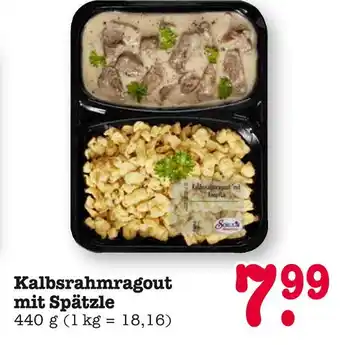 E-Center Kalbsrahmragout mit spätzle Angebot