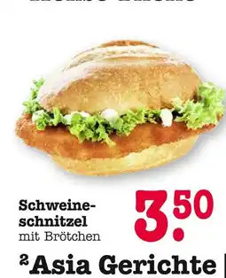 E-Center Schweineschnitzel mit brötchen Angebot