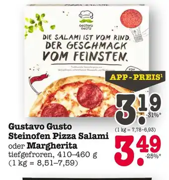 E-Center Gustavo gusto steinofen pizza salami Angebot