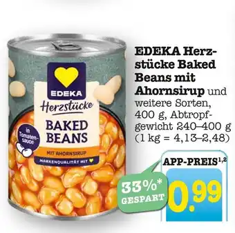 E-Center Edeka herzstücke baked beans mit ahornsirup Angebot