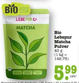 E-Center Lebepur bio lebepur matcha pulver Angebot