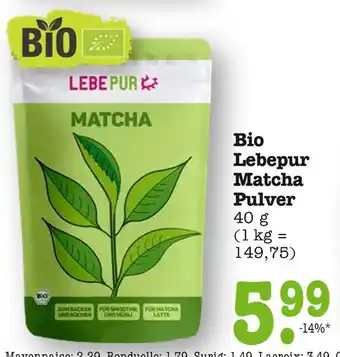E-Center Lebepur bio lebepur matcha pulver Angebot