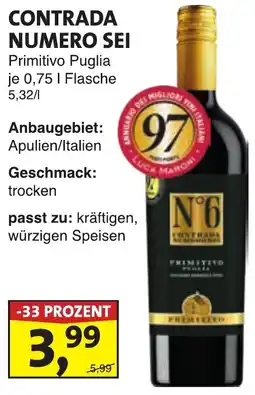 Lösch Depot CONTRADA NUMERO SEI Primitivo Puglia Angebot
