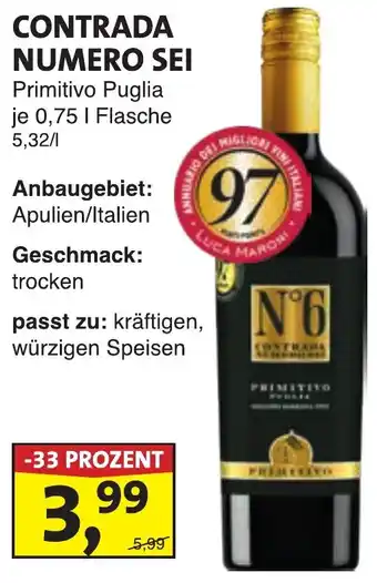 Lösch Depot CONTRADA NUMERO SEI Primitivo Puglia Angebot