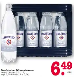 E-Center Gerolsteiner mineralwasser Angebot