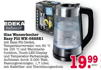 E-Center Edeka zuhause glas wasserkocher easy fill wk-0828e1 Angebot
