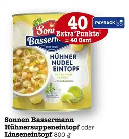 E-Center Sonnen bassermann hühnersuppeneintopf oder linseneintopf Angebot