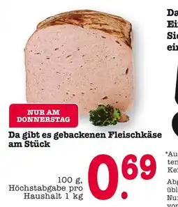 E-Center Gebackenen fleischkäse am stück Angebot