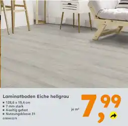Globus Baumarkt Laminatboden eiche hellgrau Angebot
