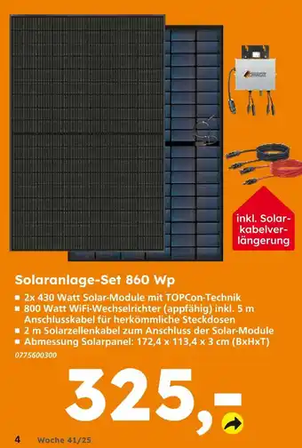 Globus Baumarkt Solaranlage-set 860 wp Angebot