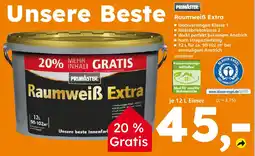 Globus Baumarkt Primaster raumweiß extra Angebot