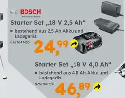 Globus Baumarkt Bosch starter set „18 v 2,5 ah“ Angebot