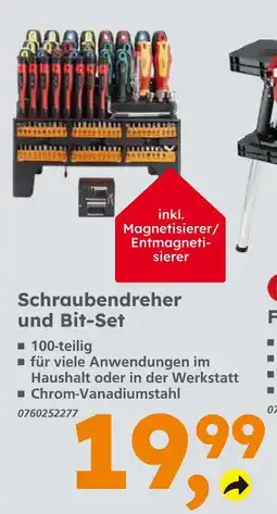 Globus Baumarkt Schraubendreher und bit-set Angebot