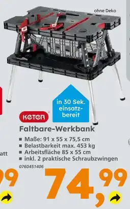 Globus Baumarkt Keter faltbare-werkbank Angebot