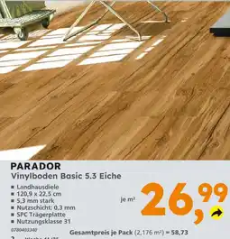 Globus Baumarkt Parador vinylboden basic 5.3 eiche Angebot