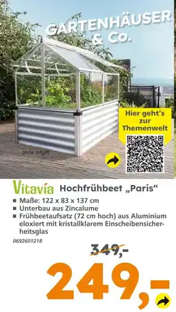 Globus Baumarkt Vitavia hochfrühbeet „paris“ Angebot