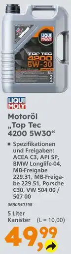 Globus Baumarkt Liqui moly top tec 4200 5w30 Angebot