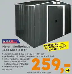 Globus Baumarkt Duramax metall-gerätehaus eco shed 8 x 6 Angebot