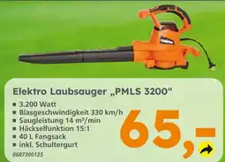 Globus Baumarkt Elektro laubsauger „pmls 3200“ Angebot