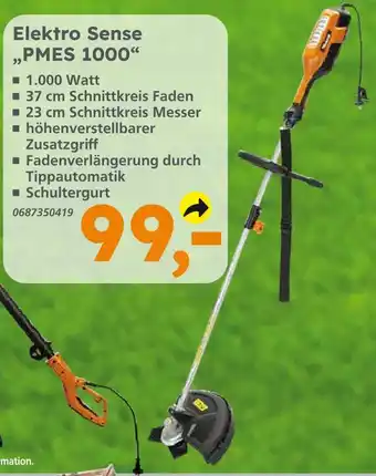 Globus Baumarkt Elektro sense pmes 1000 Angebot
