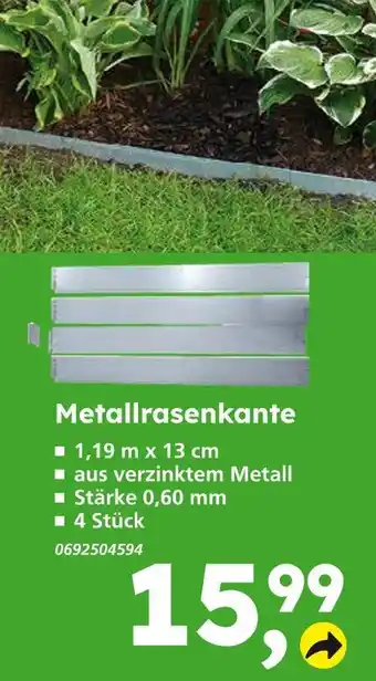 Globus Baumarkt Metallrasenkante Angebot