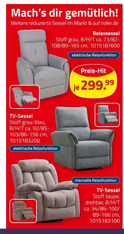 ROLLER Relaxsessel Angebot