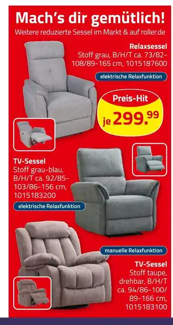 ROLLER Relaxsessel Angebot