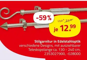 ROLLER Stilgarnitur in edelstahloptik Angebot