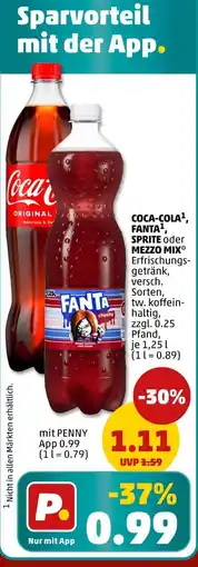 PENNY Coca-cola, fanta oder sprite Angebot