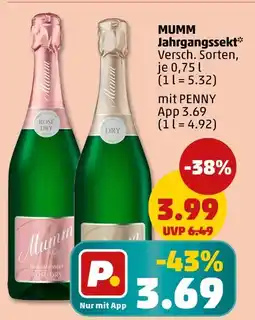 PENNY Mumm jahrgangssekt Angebot