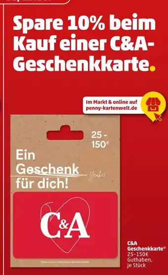 PENNY C&a geschenkkarte Angebot