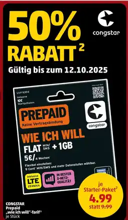 PENNY Congstar prepaid „wie ich will“-tarif Angebot