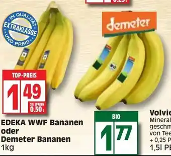 Edeka Edeka WWF Bananen oder Demeter Bananen 1kg Angebot