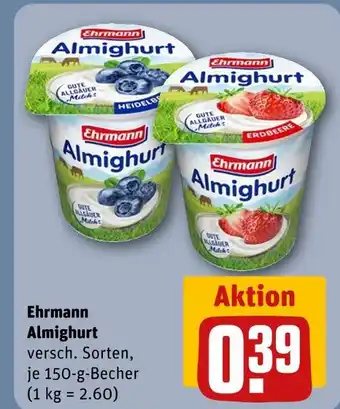 REWE Ehrmann almighurt heidelbeere Angebot