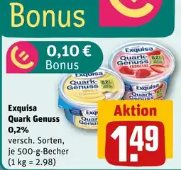 REWE Exquisa quark genuss 0,2% Angebot