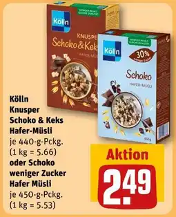 REWE Kölln knusper schoko & keks hafer-müsli Angebot