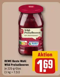 REWE Rewe beste wahl wild preiselbeeren Angebot