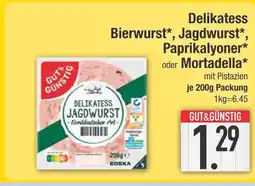 Edeka Gut&günstig delikatess bierwurst Angebot
