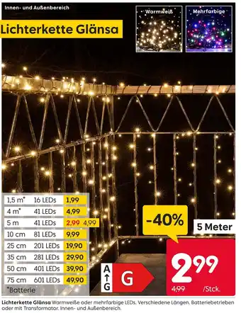 Rusta Lichterkette Glänsa Angebot