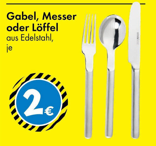 Nivella Gabel, Messer oder Löffel Angebot bei TEDi
