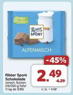 Famila Nord Ost Ritter Sport Schokolade Angebot