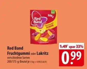 Famila Nord Ost Red Band Fruchtgummi oder Lakritz Angebot