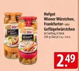 Famila Nord Ost Hofgut Wiener Würstchen, Frankfurter- oder Geflügelwürstchen Angebot