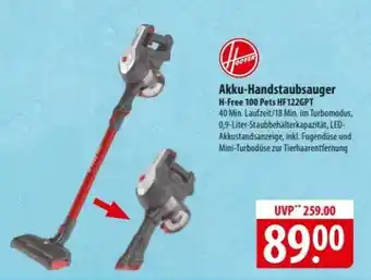 Famila Nord Ost Akku-Handstaubsauger H-Free 100 Pets HF122GPT Angebot