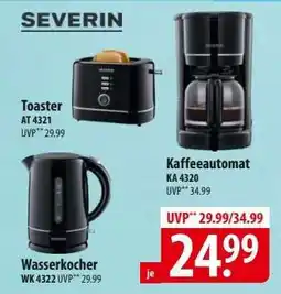 Famila Nord Ost Severin Toaster, Kaffeeautomat, Wasserkocher Angebot