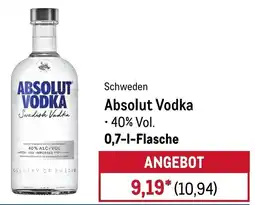 METRO Absolut Vodka Angebot