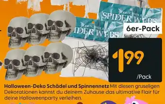 Rusta Halloween-Deko Schädel und Spinnennetz Angebot
