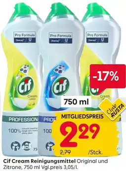 Rusta Cif Cream Reinigungsmittel Angebot