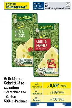 METRO Grünländer Schnittkäsescheiben Angebot