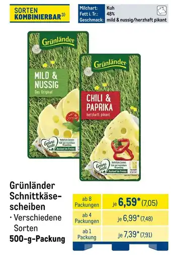 METRO Grünländer Schnittkäsescheiben Angebot